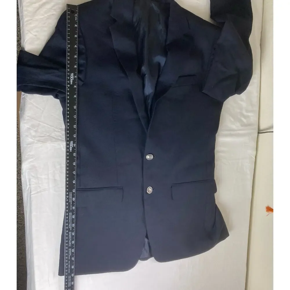 Joseph Abboud Blazer Mens 42 R ? Navy Blue REDA Italian Wool Buttons Super 110's